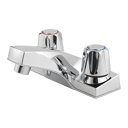PFISTER Dual Handle 4" Mount, 3 Hole Sink Faucet, Polished chrome LG143-5000