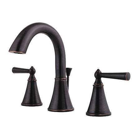 PFISTER Dual Handle 8" Mount, 3 Hole Bathroom Faucet, Tuscan Bronze LG49-GL0Y