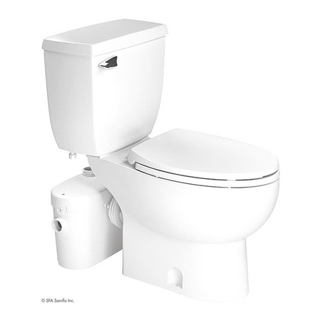 Saniflo Toilet, 1.28 gpf, Floor Mount, Elongated 081_087_005