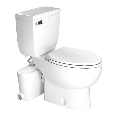 Saniflo Toilet, 1.28 gpf, Floor Mount, Elongated 082_087_005