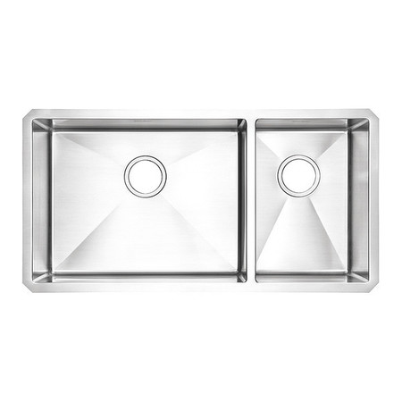 AMERICAN STANDARD Pekoe 6040UndermtDb 18G Ss Sink, Undermount Mount, Stainless steel Finish 18CR.9351800.075