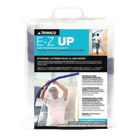 E-Z UP Plastic Door with Zipper, Clear, Plastic 54740