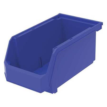 Zoro Select 40 lb Hang and Stack Bin, Plastic, Blue HSN240BLUEG