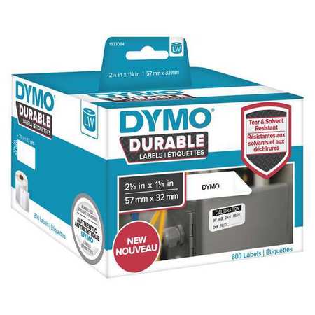 DYMO Label Tape, Black/White, Labels/Roll: 800 1933084