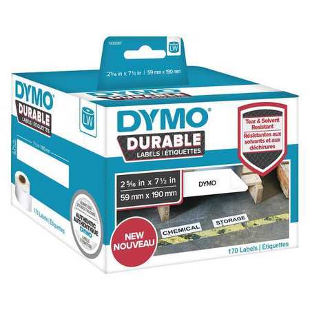 DYMO Label Tape, Black/White, Labels/Roll: 1700 1933087