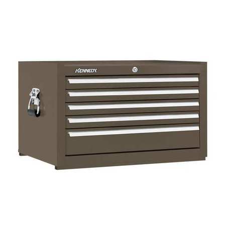 KENNEDY KSeries Top Chest, 5 Drawer, Brown, Steel, 27 in W x 18 in D x 16-1/2 in H 285XB