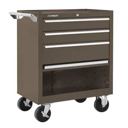 Kennedy K1800 Series Rolling Tool Cabinet, 3 Drawer, Brown, Steel, 27 in W x 18 in D x 35 in H 273XB