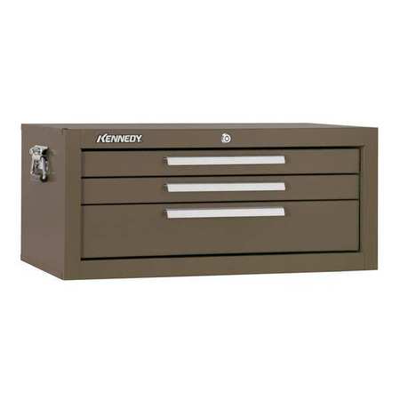 KENNEDY Signature Series Intermediate Chest, 3 Drawer, Brown, Steel, 26-3/4 in W x 12-1/2 in D x 11-3/4 in H 2603B