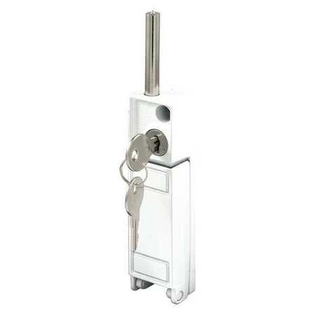 PRIMELINE TOOLS White, Sliding Patio Door Keyed with Bolt Lock (Single Pack) U 9919
