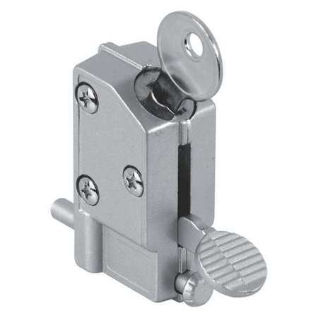 PRIMELINE TOOLS Diecast, Aluminum, Keyed Step-On, Sliding Patio Door Lock (Single Pack) U 9882