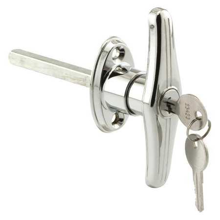 Primeline Tools Door T-Handle Lock, Keyed, Diecast Zinc, Chrome Plated (Single Pack) GD 52122