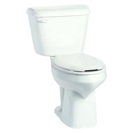 MANSFIELD Tank Toilet, 1.28 gpf, Gravity Fed Single Flush, Floor Mount, Elongated, White 137.3173.WHT