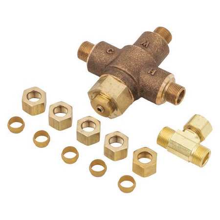 ACORN CONTROLS Tempering Valve, Compression Inlet, Brass ST70-38-BCT