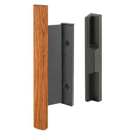 PRIMELINE TOOLS Diecast Black, Sliding Door Handle Set with Hard Wood Handle (Single Pack) C 1091