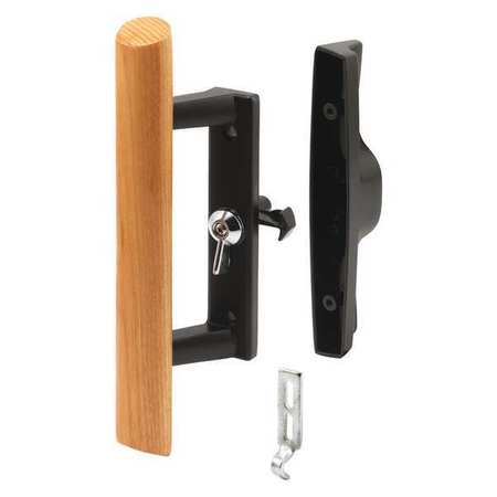 PRIMELINE TOOLS Sliding Door Handle Set, Wood Pull, Aluminum Diecast, Painted Black (Single Pack) MP1107