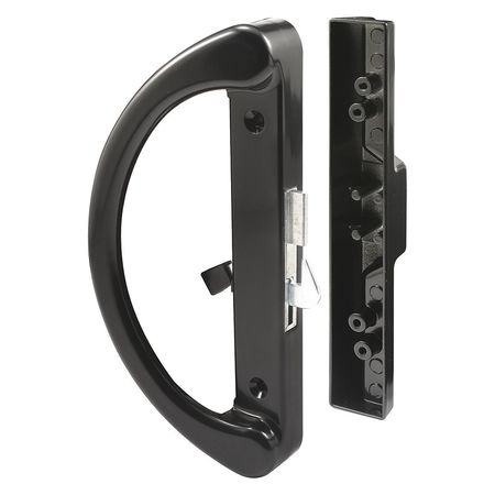 PRIMELINE TOOLS Diecast Hook Latch Sliding Door Handle, Black (1 Set) C 1252