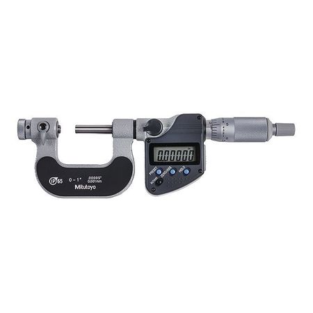 MITUTOYO Electronic Digital Micrometer, Anvil Flat 326-351-30