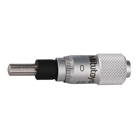 MITUTOYO Micrometer Head, 0 to 6.5mm Range, Steel 148-205-10