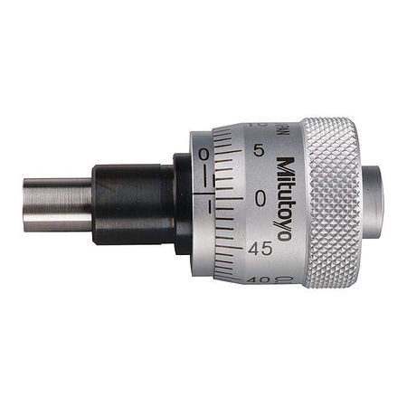 MITUTOYO Micrometer Head, 0 to 6.5mm Range, Steel 148-303