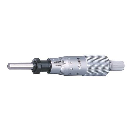 MITUTOYO Micrometer Head, 0 to 25mm Range, Steel 150-802
