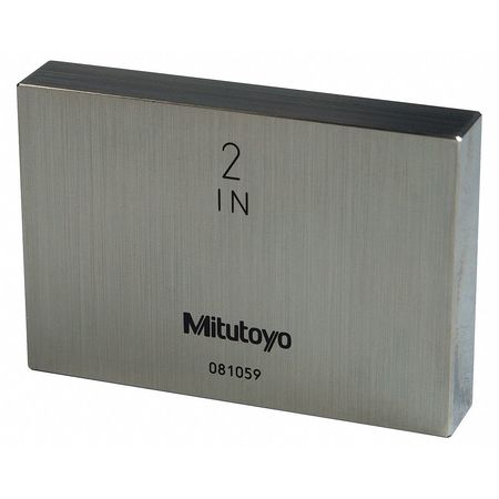 Mitutoyo Gage Block, 2" L, 3/8" H, Steel, ASME AS-1 611202-541