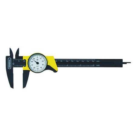 GENERAL TOOLS Dial Caliper, Plastic, Black, 0-6" Range 145