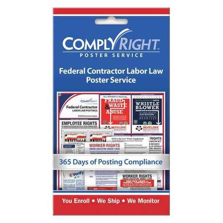 COMPLYRIGHT Federal (Bilingual) & State (English) Labor Law Poster Service Card CRPS03