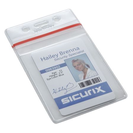 Sicurix ID Badge Holder, Vertical, PK50 BAU 47840