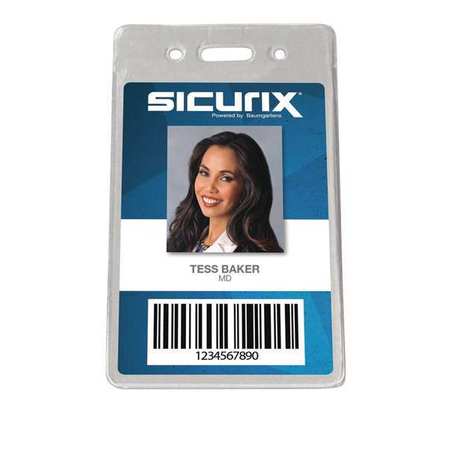 SICURIX ID Badge Holder, Vertical, PK50 BAU 47820
