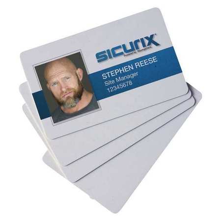 SICURIX Blank ID Cards, For Printers, Badges, PK100 BAU 80300