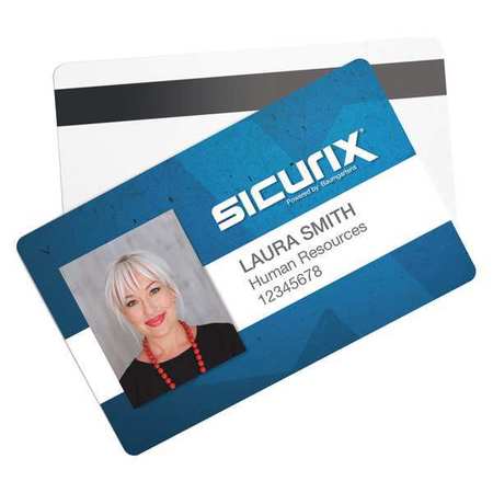 SICURIX Blank ID Cards, For Printers, Badges, PK100 BAU 80340