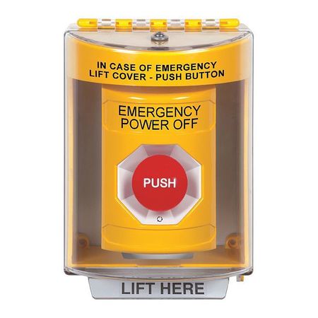 Safety Technology International Emergency Power Off Push Button, 2-7/8" D SS2271PO-EN