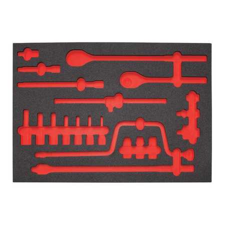 Proto Tool Box Case & Cabinet Inserts, Type: Foam Insert, For Use With:  J54132, Material Family: Foam, Width (Inch): 11, Depth (Inch): 16, Height  (Inch): 1-1/4 J54132F - 38525325 - Penn Tool Co., Inc