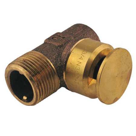 RHEEM Relief Valve and Tee, 3" L, 2-3/4" H, Brass SP623335