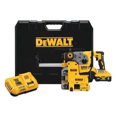 DEWALT 20V MAX* XR(R) Brushless 1-1/8 in. L-Shape SDS PLUS Rotary Hammer Kit with On Board Extractor DCH293R2DH