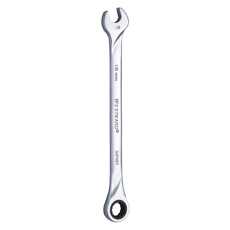 WESTWARD Wrench, Combination/Extra Long, Metrc, 16m 54PN97