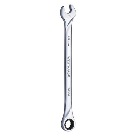 WESTWARD Wrench, Combination/Extra Long, Metrc, 18m 54PN99