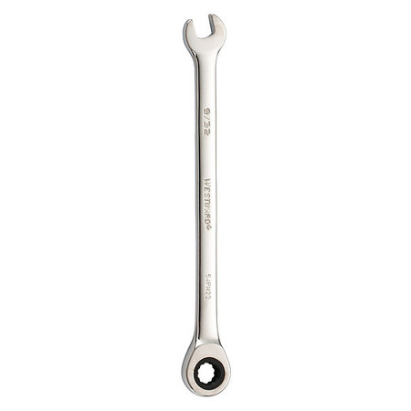 WESTWARD Ratcheting Wrench, Combination, SAE, 9/32" 54PN22