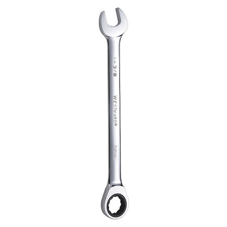 WESTWARD Ratcheting Wrench, Combination, SAE, 1-3/8 54PN40