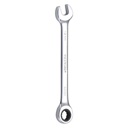 WESTWARD Ratcheting Combination Wrench, Metric, 7 in Length, 13 mm Head, 12 Points 54PN53