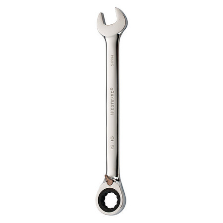 Westward Ratcheting Wrench, Combination, SAE, 15/16 54PP44