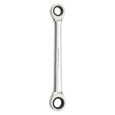 WESTWARD Ratcheting Box End Wrench, 6-1/4" L 54PP64