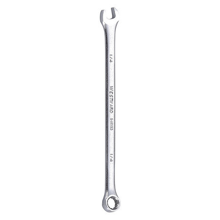 WESTWARD Combination Wrench, 1/4", SAE, Satin 54RY93