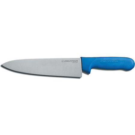 DEXTER RUSSELL Chef Knife, 10" L, SS Blade, Blue 12433C