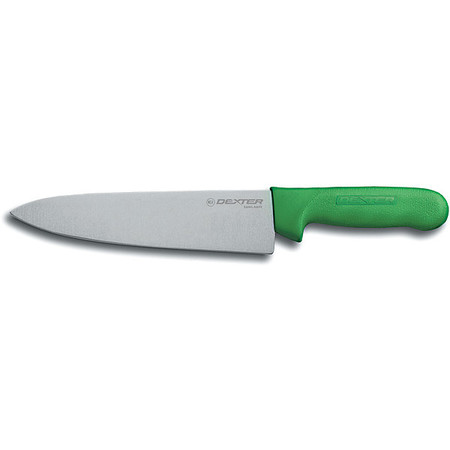 DEXTER RUSSELL Chef Knife, 8" L, SS Blade, Green 12443G