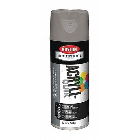 Krylon Industrial Spray Paint, Pewter Gray, Gloss, 12 oz K01606A07