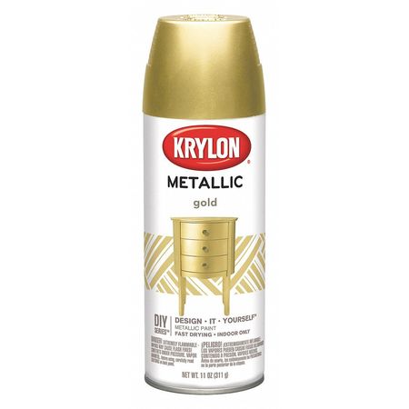 Krylon Metallic Spray Paint, Gold Metallic, Metallic, 11 oz K01706007