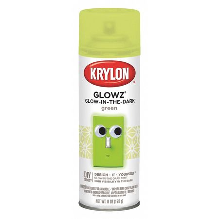 Krylon Glow-in-the-Dark Spray Paint, Green, Gloss, 6 oz K03150007