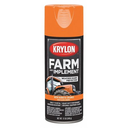 Krylon Spray Paint, Kubota Orange, High-Gloss, 12 oz K01954008