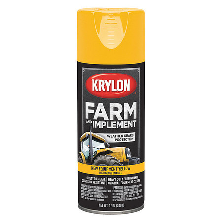 Krylon Spray Paint, Yellow, High-Gloss, 12 oz K01944008